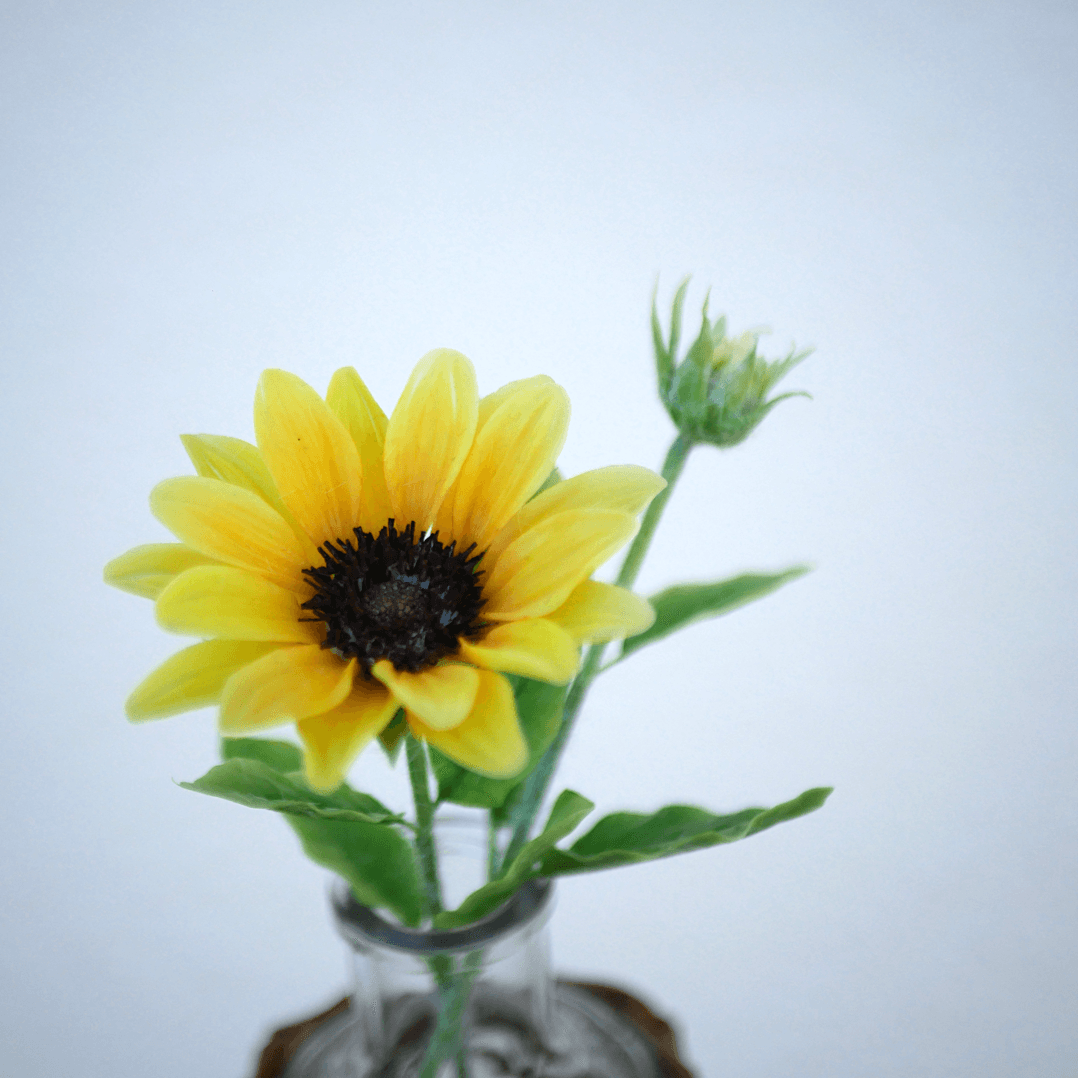 ミニひまわり 向日葵 ✿クレイフラワーNO.MWH15-7