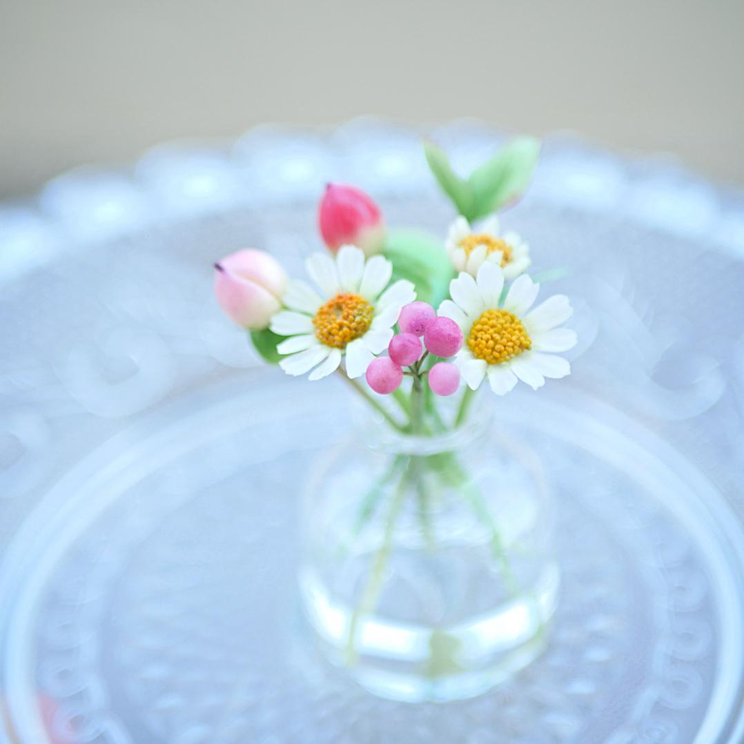 ちょこんとさん。 クレイフラワー マトリカリア NO.MWM1-2A