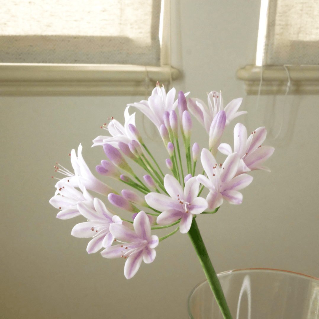 アガパンサス クレイフラワー 長い ピンクラベンダー 1本 ✿ NO.M3-V21枚目の画像