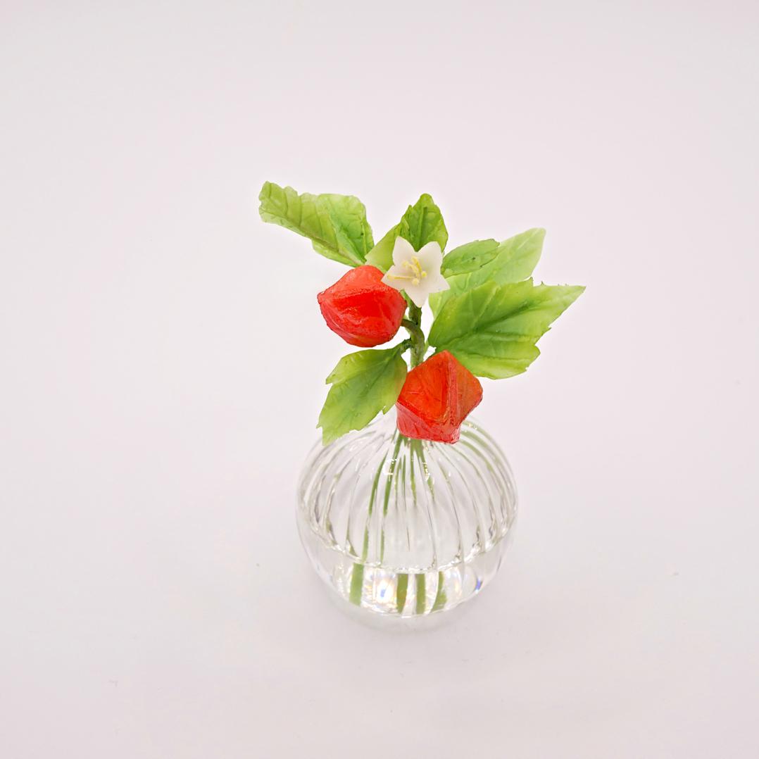 貴方を想ふ ミニ ほおずき ✿クレイフラワー NO.MWH8-3B1枚目の画像