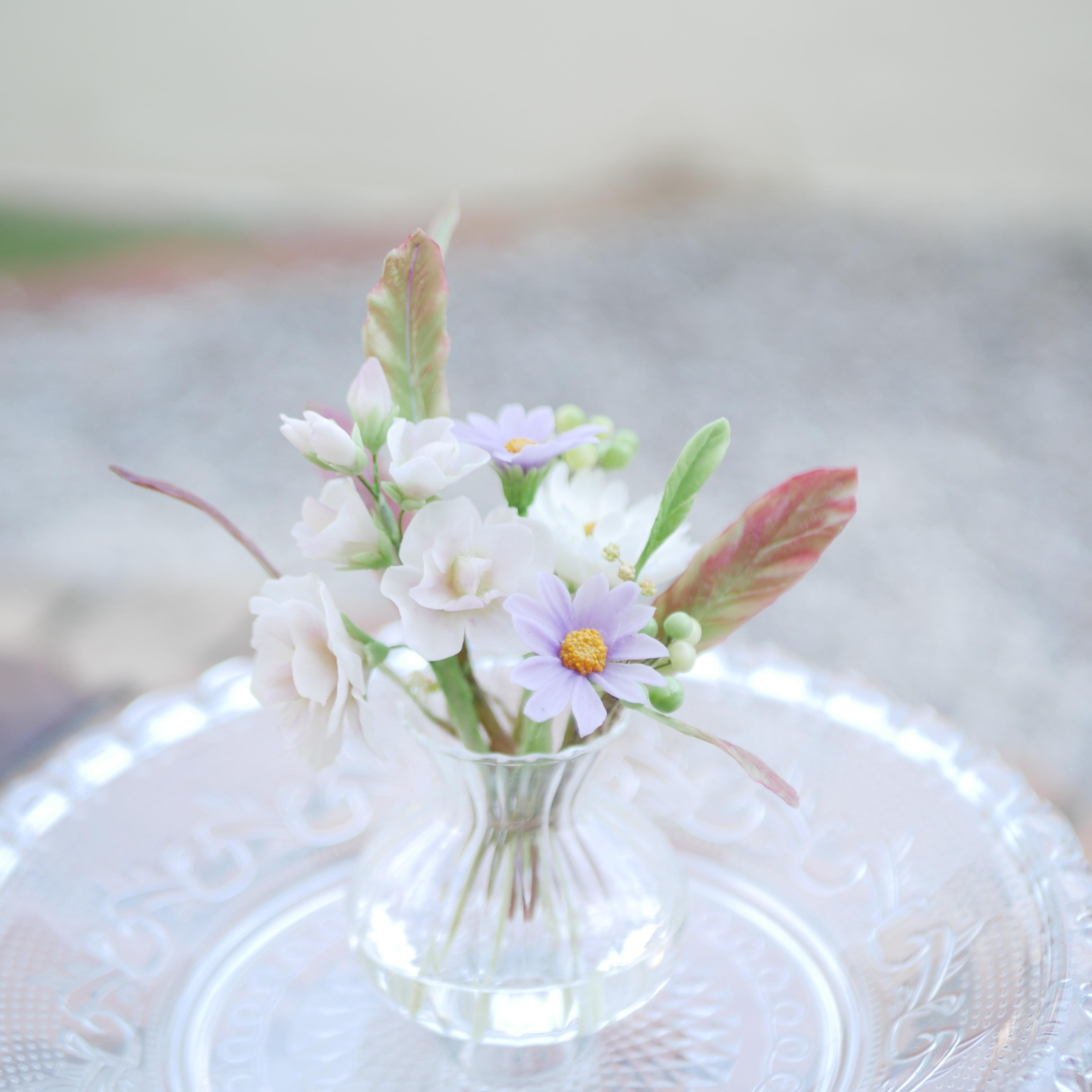 ちょこんとさん。置くだけ♪ クレイフラワー NO.MWS9-D1枚目の画像